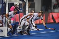 The German goalkeeper must be the most disappointed man at the end of the match (Image Courtesy: FIH Media)